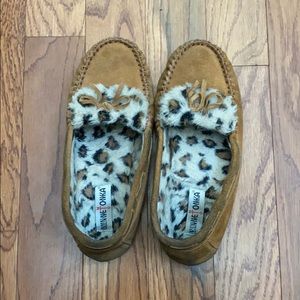 Tan Minnetonka Slippers